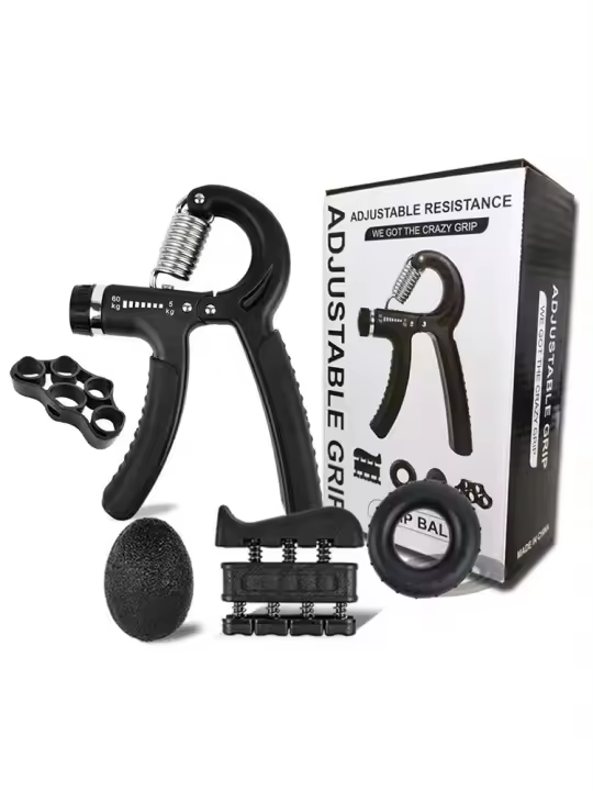 Juego De Ejercitadores De Mano Ajustable Para Gimnasio Y Fitness Entrenamiento De Fuerza En Dedos Y Antebrazo Recuperación Muscular Gripper Exerciser Trainer Balón Descompresión Unisex - 1