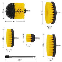 Juego de accesorios de cepillo de taladro, depurador eléctrico, cepillos de limpieza, Kit de herramientas con extensión para limpiar ventanas de vidrio de neumáticos de ruedas de coche - details 2