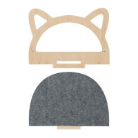 1pc Escalera De Madera Para Gatos Con Alforja Y Rascador Angulo De Pared Muebles Para Gatos Para Jugar Dormir Y Descansar - details 3