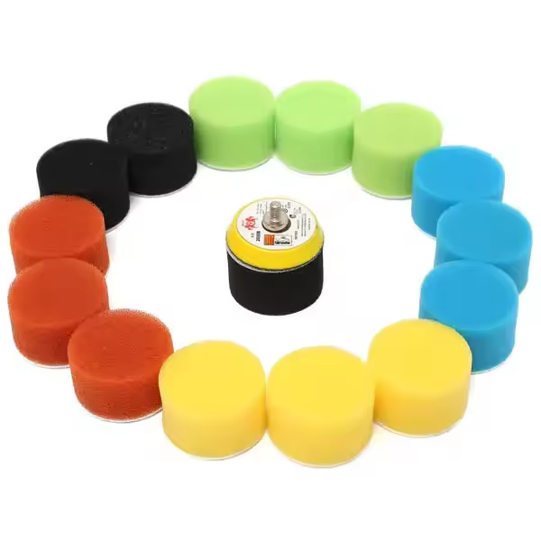 16pcs 2 pulgadas 50 mm Kit de almohadillas de pulido para pulidor de automóviles - 1