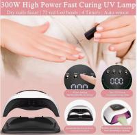 Lámpara de uñas, 300 W, Luz profesional para secador de uñas UV para uñas de gel with 72 Cuenta, lámpara de esmalte de gel - details 1