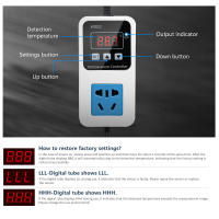 Controlador De Temperatura Y Humedad Digital XK-W2001 W2022 Enchufe Thermostat Regulador Inteligente Para El Hogar AC110-220V - details 3