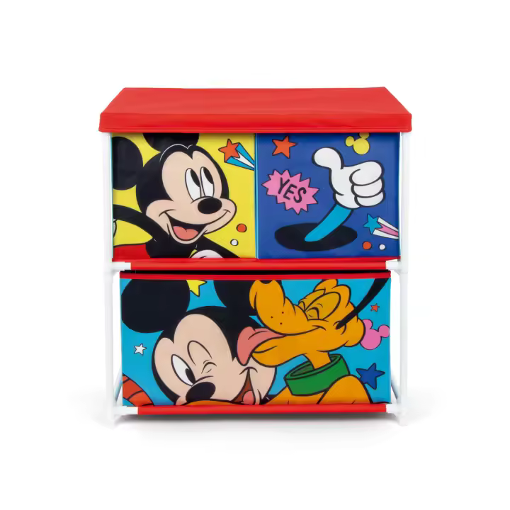ARDITEX WD15237 Estantería con 3 contenedores textiles de 53x30x60cm de DISNEY-Mickey - 1