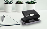Pulverizador De Papel EAGLE Con 2 Agujeros Capacidad De 15 Hojas Tapa Integrada Regla De Plástico Con Escala Suministros De Atado Para Escuela Y Oficina - details 0