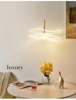 Lámpara Colgante Nórdica LED Para Iluminación Interior Decoración De Hogar Comedor Sala De Estar Escaleras Material Acryl Y Hierro Fuente De Luz LED - details 14
