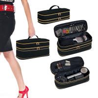 Estuche De Viaje Para Secador De Pelo Y Rizador De Pestañas Bolsa De Almacenamiento Portátil Y Expansible De Doble Capa Para Uso Multifuncional Material De Poliéster - details 3