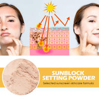 Polvo fijador de protección solar mineral, polvo fijador de protección solar natural, acabado mate, control de grasa, polvo suelto FPS 50, polvo protector solar ligero translúcido - details 5