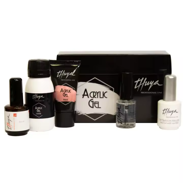 Thuya Kit Acrylic Gel - Kit de Construcción de Uñas 1 Color - Kit Profesional para Uñas - 1