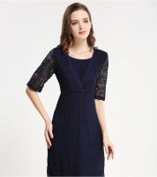 Vestido De Fiesta Para Mujer Emotion Moms Con Encaje Vestido De Maternidad Con Función De Amamantamiento Para Mujer Embarazada Longitud De Pierna Media Cuello En V - details 3
