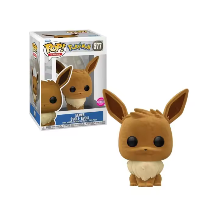 Funko Pop Eevee Pokemon Flocked 577 - Figura Coleccionable 10cm - 1