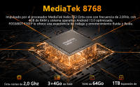 FOSSiBOT F101P Movil Resistente Android 13, Batería 10600mAh móvil irrompible 5.45'' HD 7GB RAM+64GB ROM (TF 1 TB), cámara 24MP+8MP+5MP, 122dB Altavoz,2,0Ghz, 4G Dual SIM/NFC/OTG/GPS/BT5.0 - Negro/Rojo - details 6