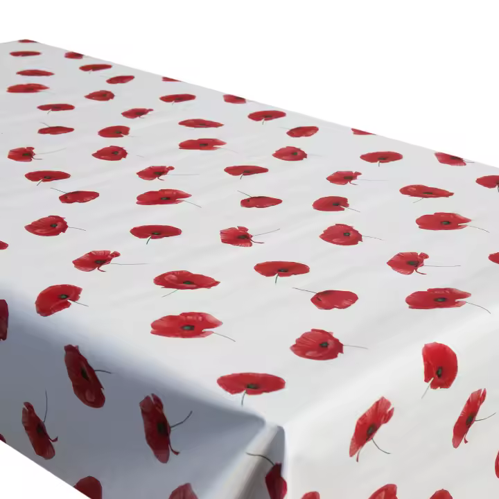 Cofan Rollo de Hule Diseño Moderno Amapolas PVC Polipropileno Fácil Limpiar 1.40 X 20m - 1