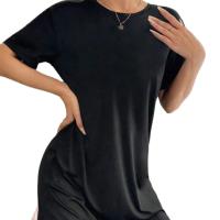 Vestido De Verano Para Mujer Estampado A-Line Cintura Natural Manga Corta Vestido Casual De Pierna Larga Vestido De Noche Corto - details 3