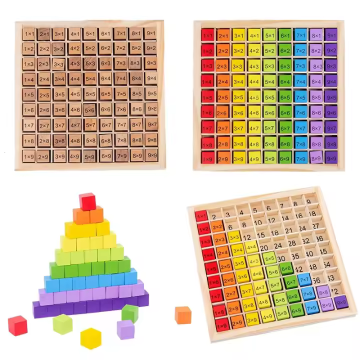 Juguetes Educativos Montessori Para Niños Tabla De Multiplicación 9x9 Aide Docente De Matemáticas Para Bebés Y Niñas - 1