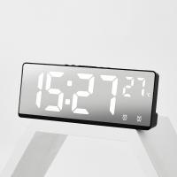 Reloj De Despertar Digital Con Control De Voz Temperatura Dual Modo Nocturno 12/24H LED Reloj De Mesa Para El Hogar - details 9
