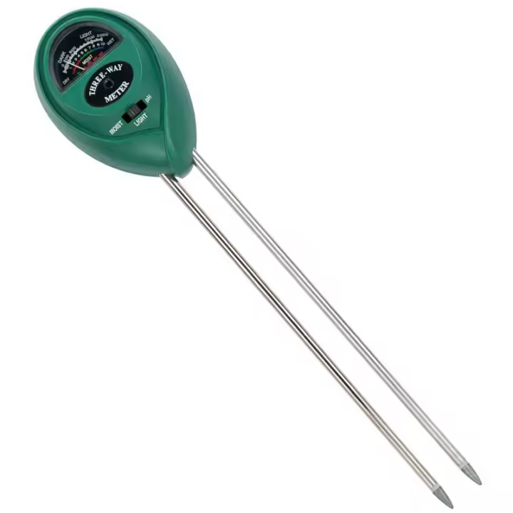 Kit de probador, medidor de humedad 3 en 1 para probador de suelo, probador de acidez de luz y PH para flores/hierba/plantas/jardín/granja/césped - 1