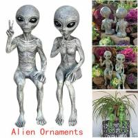 Figura De Resina Alienígena Espacial Para Jardín Decoración Externa Miniatura Regalo Para Casa Y Jardín Estilo Único Y Moderno - details 0