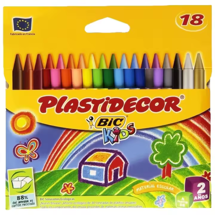 Bic 8757712 Ceras 18uds Plastidecor - 1