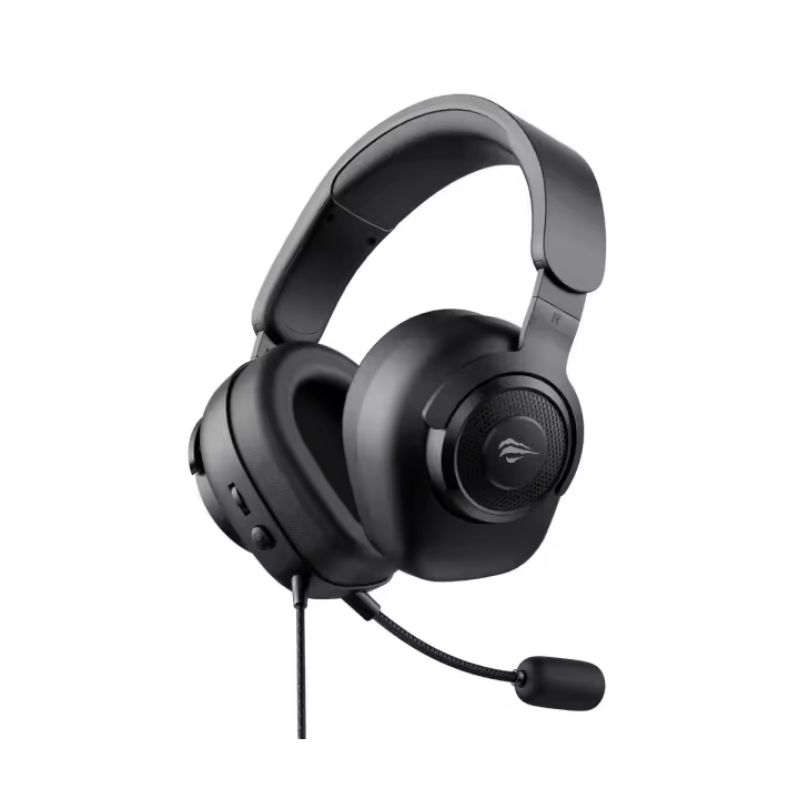 Auriculares Gaming HAVIT H2230D, jack 3.5mm 4 pines, sonido estéreo, diseño ligero, almohadillas de espuma viscoelástica, micrófono desmontable direccional, compatibles con PC/PS4, ideales para largas sesiones de juego - 1