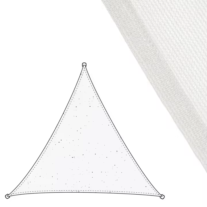 Vela de sombra Vela sombreo Blanco 3 x 3 m 300 x 300 x 0,5 cm Toldo - 1
