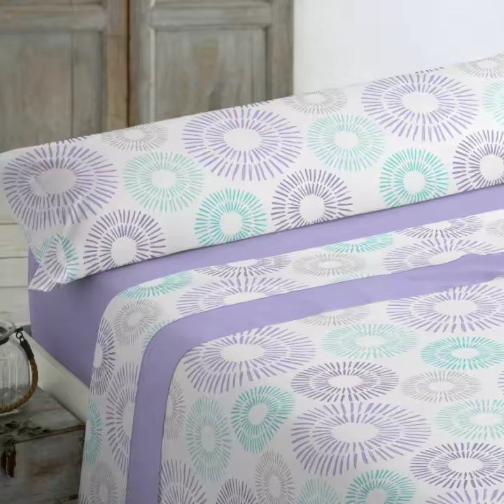 KYTZIAS - Juego de Sábanas Verano tacto Extrasuave. Juego de cama 3 Piezas Microfibra. Sábanas de Verano de colores. Ropa de cama lisa y suave. Estampados modernos para cama de 90, 105, 135 y 150 cm. - 1