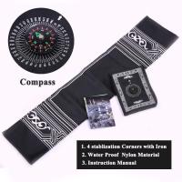 Alfombra De Oración Portátil De Poliéster Estilo Nuevo Sencilla Y Impresa Con Compas En Bolsa Para Viaje Y Uso Doméstico Tamaño 100x60cm - details 6