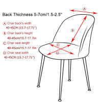 Cubierta De Silla De Velours 1pc Color Sólido Estilo Europeo Resistente a La Suciedad Stretch Para Sala De Comedor Hogar Bodas Hoteles - details 1