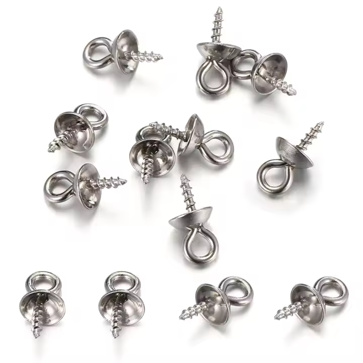 50pcs Pinzas De Acero Inoxidable Para Colgantes Y Encantos Capas De Bolas Perforadas Conector Para Joyería DIY - 1