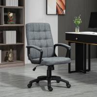 Vinsetto Silla de Oficina Silla de Escritorio Giratorio con Altura Ajustable y Reposabrazos Estilo Moderno Carga 120 kg para Estudio 59x63x96-105,5 cm Gris Oscuro - details 1