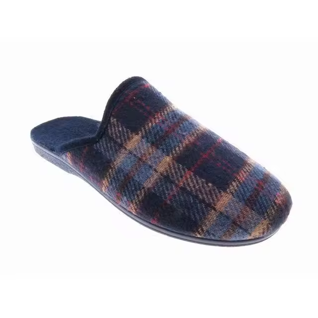 Mº201 AZUL  ZAPATILLA ESTAR POR CASA HOMBRE MARCA CHAPINES  FABRICADA EN TEXTIL CON FORRO TEXTIL Y SUELA VULCANIZADA DE GRAN COMODIDAD,CALIDAD Y SUAVIDAD - 1