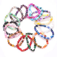 200Pcs/Box Aretes De Vidrio Colorido De 8MM Con Forma Redonda Para Creación De Joyería DIY Pulseras Collares Encantos - details 2