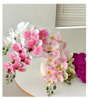 Orquídeas Artificiales De Látex Con 9 Mariposas Para Decoración De Habitaciones Y Mesas Fiesta De Boda Disponibles En Color Natural - details 8