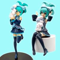 Figura De Colección Anime Hatsune Miku X Cinnamoroll 17CM Decoración Kawaii Regalo Para Niños Modelo De Acción Unisex - details 3