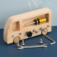 Juego Educativo De Montessori Para Niños Set De Herramientas De Juego De Madera Con Tablero De Actividades Para Desarrollar Habilidades Básicas Y Sorter De Tornillos - details 4