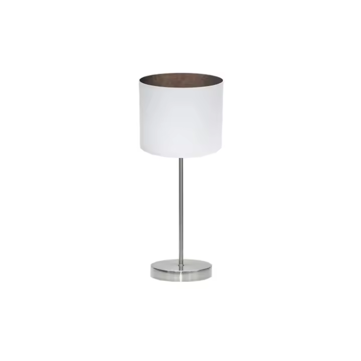 Fabrilamp - Sobremesa Tatiana 1xe14 Niquel/blanco-oxido 42x17x17 Cm - 1