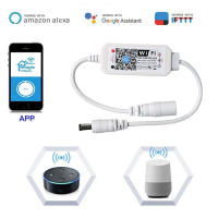 Controlador Inteligente WiFi LED DC 12V 24V Con Dimmer Y Control Remoto Por Voz Para Tiras De Luces LED COB 2835 De Color Sencillo - details 0