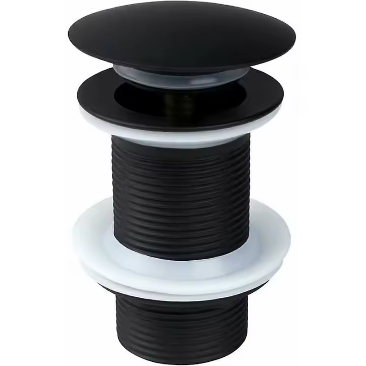 Desagüe de fregadero Negro sin rebosadero, Desagüe de fregadero emerging Negro universal, Desagüe sin rebosadero, Desagüe emerging Automático para contar - 1