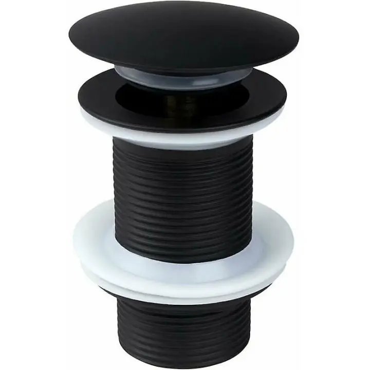 Desagüe de fregadero Negro sin rebosadero, Desagüe de fregadero emerging Negro universal, Desagüe sin rebosadero, Desagüe emerging Automático para contar - 1
