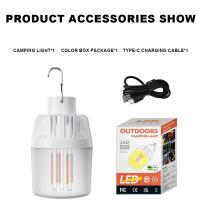 Lámpara De Camping Al Aire Libre Recargable USB Portátil Con Luz De Trabajo LED Bombilla De Emergencia Doble Color Opcional Luz Blanca Y Cálida - details 12