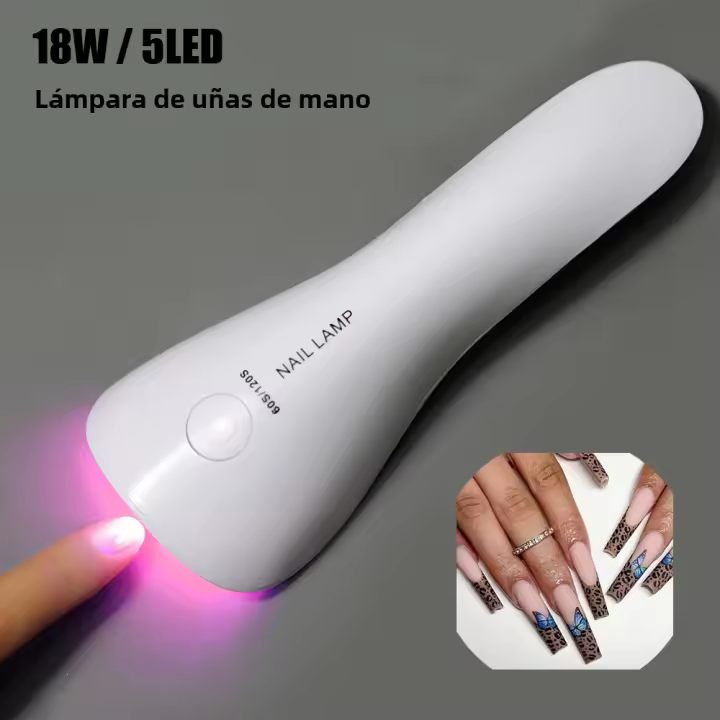 Secador De Uñas Portátil Recargable UV LED 18W Para Pólipos De Gel Herramientas De Manicura Lámpara De Arte De Uñas - 1