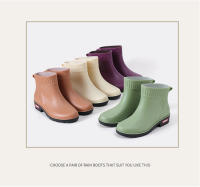 Botas De Lluvia Para Mujer Cortas Moda Impermeables Zapatos Casuales De Goma Antideslizantes Suela Gruesa Versátiles Para Todas Las Estaciones - details 5