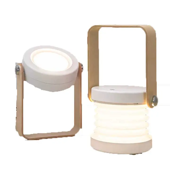 Lámpara de noche con Luz táctil regulable, lámpara de noche con Mesita de noche portátil, Luz Nocturna Segura (Blanco) - 1