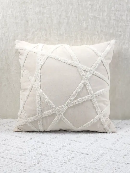 Funda De Cojín Geométrica Moderna Sin Relleno 1pc Para Decoración Del Salón Sofá Casa Material 100% Poliéster Tat Tejido - 1