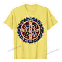 Camiseta De Algodón Para Hombre Estilo Slim Fit Con Medalla De San Benito Imprimido Camisa Casual Para Fiestas Primavera Y Verano - details 5