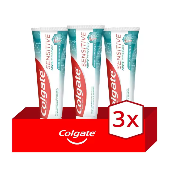 Pasta de dientes Colgate Sensitive Alivio Inmediato, dientes sensibles 75ml. Pack 3 - 1