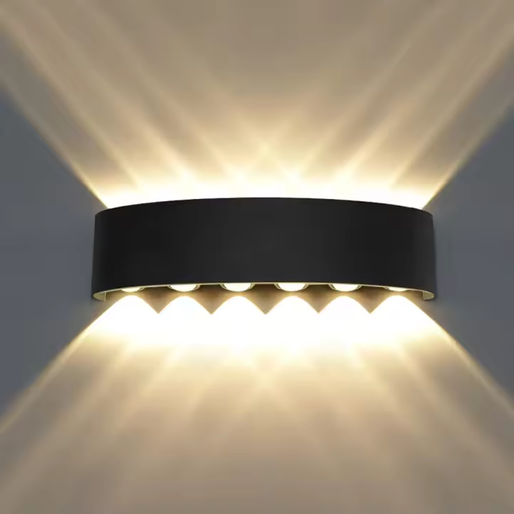 SOMY Moderno Wasserdichte LED Aplique de Pared Arriba Abajo Aluminio Wandfluter LED Interior Exterior para Badezimmer Schlafzimmer Flur Wohnzimmer Veranda Treppe, 12W Warmweiß Dormitorio Aplique - 1