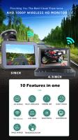 Cámara De Retrovisión Inalámbrica HD 1080P AHD Para Camión Autobús Coche Monitor De Estacionamiento Con Visión Nocturna WIFI Tamaño 4.3/5 Pulgadas - details 0