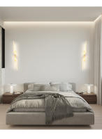 Lámpara De Pared Moderna Minimalista Creativa Con LED Para Dormitorio Sala De Estar Sofá TV Iluminación Ambiental Material Aluminio Negro - details 5