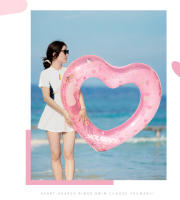 Anillo de Natation inflable en forma de Corazón de PVC, con linternas doradas y rosas, de venta transfronteriza, para interiores. - details 10