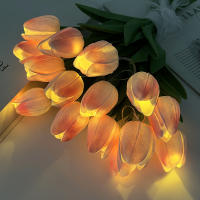 5/10pcs Tulipes LED Artificial Flores PU Flor Falsa Bouquet Luz Nocturna Para Decoración De Jardín Hogar Bodas Cumpleaños Regalo - details 8
